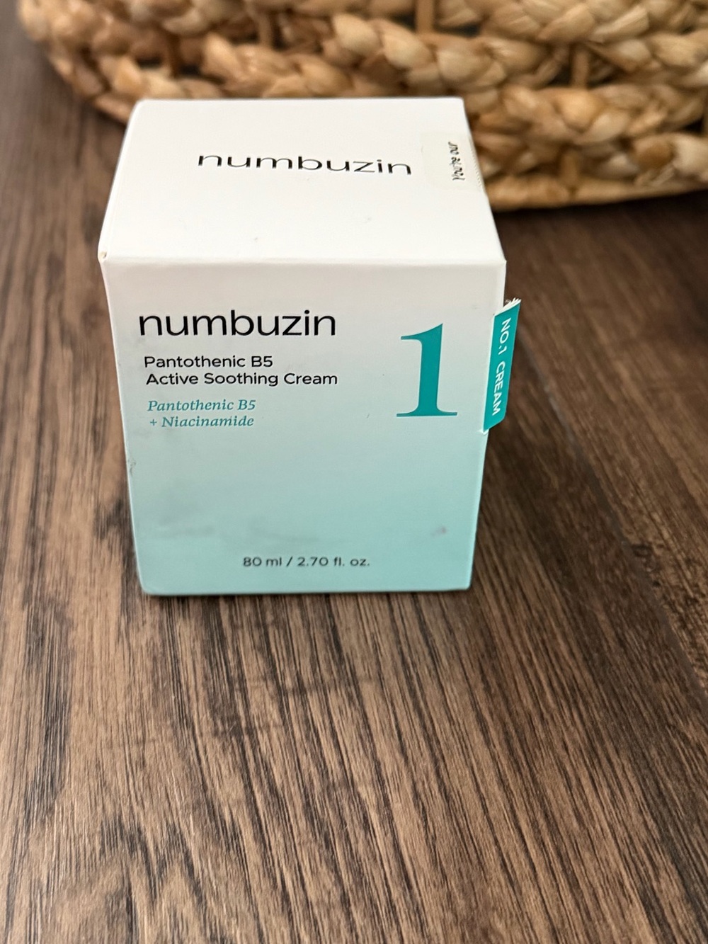 numbuzin No. 1 Pantothenic B5 Active Soothing Cream 80ml / 2.70 fl oz exp 12/27